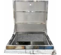 Roof Hatch Cover Plate with Gas Shock Strut, Handle & Seal Strip, Metal Attic Access Cap