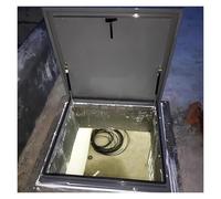 Roof Hatch，，Custom Roof Access Hatch - Flat Roof Security Door, 22"x29" Galvanized Metal Panel for Patio, Pergola, Attic - Rainproof Cover, Maintenance Access Solution