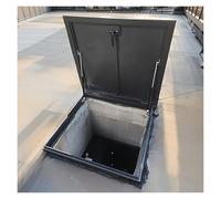 Roof Hatch Door Skylight, Customizable Roof Window Cover with Support Rods, Deck Access for Warehouses(Gray,75x45cm/29.5x17.7in)