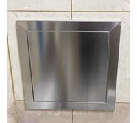 Roof Hatch Door,Stainless Steel Plumbing Access Panel, Touch Latch Concealed Wall Cover, Customizable Access Door for Bathroom, Kitchen & Outdoor BBQ - 4x4in (100x100mm)