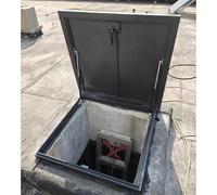 Roof Hatch Home Rooftop Access Hatch Door, Cellar Vent Access Door Rainproof Board, Basement Window Well Covers, Attic Roof Ceiling Access Lid for Building(Grey-Inner,95x95cm-37.4x37.4)