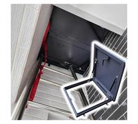 Roof Hatch，，Metal Exterior Basement Crawl Space Door with Locking Handle, Gas Shock Vent Hatch, Attic Cellar Security Cover, 31x24in Steel Roof Skylight Access Panel