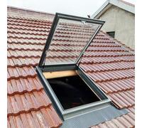 Roof Hatch，，Pitched Roof Skylight Access Hatch for Loft, Shed, Basement, Garage & Sunroom - Clear Roof Opening (70x65cm/27.6x25.6in) - Ideal for Underground Well Lighting