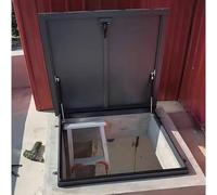 Roof Hatch Roof Durable Metal Manhole/Cellars Exit Cover Large Roof Access Hatch For Manual Venting Galvanized Powder Coated Steel Roof Hatch For Venting And Deck Access,A,70x60cm