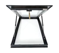 Roof Hatch Roof Skylight with Reinforced Glass, Aluminum Alloy Frame & Hydraulic Rod, Maintenance Hatch Roof for Attic/Sun Room, Basement, Sun Room(LxW 22x18in/55x45cm)