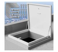 Roof Hatch，，Rooftop Access Hatch Hardware, Square Panels for Villas & Communities, Galvanized Steel Exit Door with Handle & Switch, Sizes: 200-600mm (24"x30") for Easy Access.