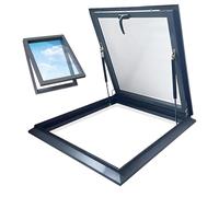 Roof Hatch，，Skylight Roof Window with Aluminum Alloy Frame, Flush Mount Access Hatch Security Door for Sunroom, 70x50cm (2.3x1.6ft) - Durable & Stylish Design
