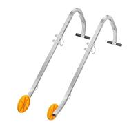 Roof Ladder Hook Kit Ladder Accessory - Universal Roof Hook for Extension Ladders with Wheel and Rubber Grips, Lightweight Ladder Stabilizer Hook for Easy Access to Roofs