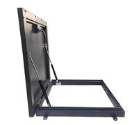 Roof Lighting Well Window Thermal Insulation Galvanized Powder Coated Steel Skylight Cover Escape Hatch Caps Shopping Centre(Dark Grey_70x70cm/2.3x2.3ft)