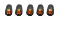 Roof Marker Light Lamps Smoked 5 Pcs 12 LED Vehicle Car Cab Roof Running Marker Lights For Truck SUV Off Road Set Bulb Lamp Car Styling(Amber)