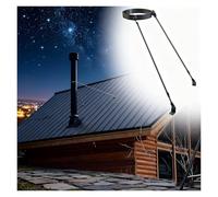 Roof-Mounted Flue Pipe Support Bracket, Reinforced Wind-Resistant Chimney Pipe Brace, Metal Stainless Steel Furnace Tube Support Kit(Hoop Dia - 3 15/16"(100mm))