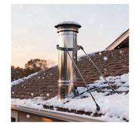 Roof-Mounted Support Bracket for Flue Pipe, Stainless Steel Clamp with Screw for Enhanced Stability Against Wind and Snow