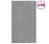 Roof Panels Galvanised Steel Silver 80x45 cm Corrugated 36-Pack 0.23mm Weathered