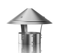 Roof Pipe Cover 200 mm / 8 Inch Stainless Steel, Rain and Snow Protector, Cover for Flue Pipe, Chimney Cap/Rain Cap for Air Exhaust, Flue, Tumble Dryer, Stove Pipe(304 Material,160 mm(6.3 in))