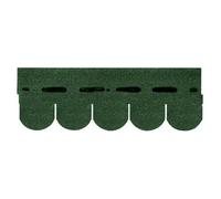 Roof Pro Green Round Roof Shingle (L)1M (W)340mm, Pack Of 16