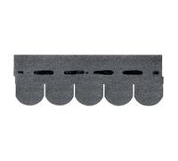 Roof Pro Grey Round Roof Shingle (L)1M (W)340mm, Pack Of 16
