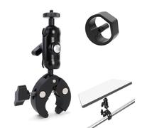 Roof Rack Clamp Mount for Starlink Mini, Dual-Axis 360° Adjustable RV Ladder Bracket, Universal Fit for 2024 & 2025 New Version Pipe Adapter