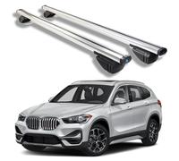 Roof Rack Cross Bars for BMW X1 F48 2016 2017 2018 2019 2020 2021 2022, Heavy Duty Aluminum Roof Rails Crossbars Rooftop for Ski Kayak Bike Basket,Silver