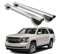 Roof Rack Cross Bars for Chevrolet Chevy Suburban 2015-2020, Heavy Duty Aluminum Roof Rails Crossbars Rooftop for Ski Kayak Bike Basket,Silver