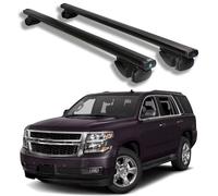 Roof Rack Cross Bars for Chevrolet Chevy Tahoe 2015 2016 2017 2018 2019 2020, Heavy Duty Aluminum Roof Rails Crossbars Rooftop for Ski Kayak Bike Basket,Black