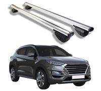 Roof Rack Cross Bars for Hyundai Tucson 2016 2017 2018 2019 2020 2021, Heavy Duty Aluminum Roof Rails Crossbars Rooftop for Ski Kayak Bike Basket,Silver