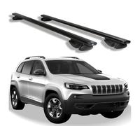 Roof Rack Cross Bars for Jeep Cherokee 2014-2023, Heavy Duty Aluminum Roof Rails Crossbars Rooftop for Ski Kayak Bike Basket,Black