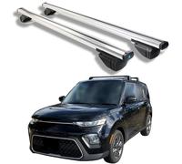 Roof Rack Cross Bars for Kia Soul 2020 2021 2022 2023 2024 2025, Heavy Duty Aluminum Roof Rails Crossbars Rooftop for Ski Kayak Bike Basket,Silver