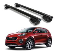 Roof Rack Cross Bars for Kia Sportage 2017 2018 2019 2020 2021 2022, Heavy Duty Aluminum Roof Rails Crossbars Rooftop for Ski Kayak Bike Basket,Black