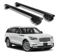 Roof Rack Cross Bars for Lincoln Aviator 2019 2020 2021 2022 2023 2024 2025, Heavy Duty Aluminum Roof Rails Crossbars Rooftop for Ski Kayak Bike Basket,Black