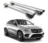 Roof Rack Cross Bars for Mercedes Benz GLE 2015 2016 2017 2018 2019-2025, Heavy Duty Aluminum Roof Rails Crossbars Rooftop for Ski Kayak Bike Basket,Silver