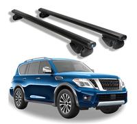 Roof Rack Cross Bars for Nissan Armada 2017 2018 2019 2020 2021 2022 2023 2024, Heavy Duty Aluminum Roof Rails Crossbars Rooftop for Ski Kayak Bike Basket,Black