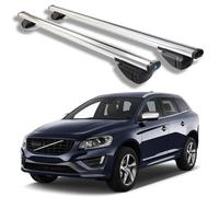 Roof Rack Cross Bars for Volvo XC60 2009 2010 2011 2012 2013 2014-2017, Heavy Duty Aluminum Roof Rails Crossbars Rooftop for Ski Kayak Bike Basket,Silver