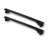 Roof Rack Luggage 130cm Black And Silver Car Roof Racks Wing Bar Universal Auto Top Arc Shaped Aluminum Alloy Load Rod Aerodynamic(Black 130cm -8cm)