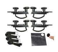 Roof Rack Rails Side Bars 4 Pcs Galvanized Metal Steel Roof Box U-Bolt Clamps Rooftop Cargo Carrier Rack Bolts Car Van Mounting U-Bracket Xlx(B)