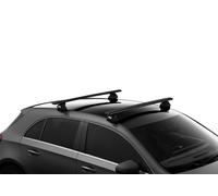 Roof Rack Thule with EVO WingBar Black Volkswagen Caddy (Mk III) 5-dr Van with fixed points 04-15