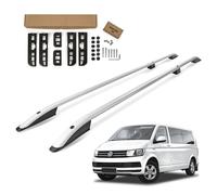 Roof rails for Volkswagen VW Multivan (T6) H1 (L1 | SWB) 2015-2019 Silver Matte