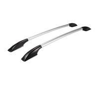 Roof Rails Luggage Rack Refit Aluminum Alloy Special Car Top Frame Personalized Perforation-Free Car Roof Rack Cross Bars(Black Silver,1.2m)