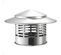 Roof Rain Cap 304 Stainless Steel, All Weather Chimney Cap, Chimney Cover for Fireplace Exhaust Exterior Stove Pipe, Roof Top Round Vent 50mm 75mm 110mm 160mm 200mm 250mm 300mm(160mm/6.3in)