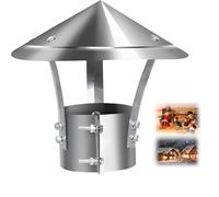 Roof Rain Cap, 304 Stainless Steel Stove Pipe Cap for Fireplace Exhaust Exterior, Chimney Cap Rain and Snow Protection, Vent Hood, Chimney Cover(315mm(12.5in))