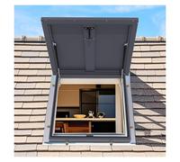 Roof Security Door Maintenance Hatch House Skylight Lid Square Galvanized Emergency Exit Warehouse Pitched Roof(70x70cm/2.3x2.3ft)