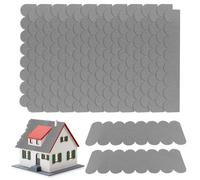 Roof Shingles for Bird House, Pack of 32 Roofing Felt Self-Adhesive, Bitumen Shingles, Mini Roof Tiles for Nesting Box, Rabbit Hutch, Insect Hotel, Tree House (Green, 32 Pieces)