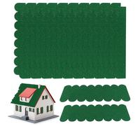 Roof Shingles for Bird House, Pack of 32 Roofing Felt Self-Adhesive, Bitumen Shingles, Mini Roof Tiles for Nesting Box, Rabbit Hall, Insect Hotel, Tree House, Garden Shed, Accessories for Bird House