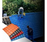 Roof Shingles Tiles Modern Width Corrugated Roof Shingles Tiles for Building, Lightweight All-weather Outdoor Roofing Sheets for Tool Shed/Garages/Commercial Patios(Blue,W 105 x L 66 cm)
