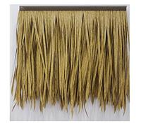 Roof Simulation Thatch Tile Palm Leaf PE Artificial Gazebo Grass Shed Wooden House Plastic Fake Straw Flame Retardant for Outdoor House Decoration(Yellow2,20pcs)