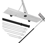 Roof Snow Cleaner with Locking Feature, Detachable Head, D | Rolling and Ergonomic Grip for Easy Single or Two Story Homes While Clearing Gutters