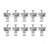 Roof Solar Panel Installation Bracket System Kit 1 Set Aluminum Alloy L-Shaped Mounting Rails with T Blocks and Pressure Brackets for Photovoltaic Panels Compatible with Metal Tile