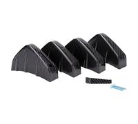 Roof Spoiler 4piece Universal Rear Bumper Lip Diffuser Splitter Spoiler Shark Fins Car Auto Bumper Lip Anti-crash For Hyundai For Veloster 2014-2021 Rear Roof Spoiler(Carbon Fiber)