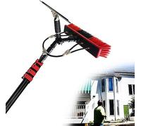 Roof Squeegee,Water Fed Telescopic Brush 3.6-11M Telescopic Cleaning Brush Window Cleaning Pole with Squeegee Solar Panel Cleaning Equipment Extendable Cleaner Conservatory Roof/35cm Brush H