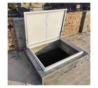 Roof Steel Security Door White Cellar Stair Exit Cover Escape Hatch Caps Shopping Centre(70x70cm/2.3x2.3ft)