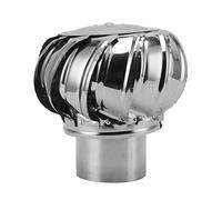 Roof Turbines Ventilator Round Roof Wind Turbinse Automatic Silent Stainless Steel Pipefit Roof Ventilating Fan Air Vent Attic Ventilator Rotating Chimney Exhaust Cap Flue Vent